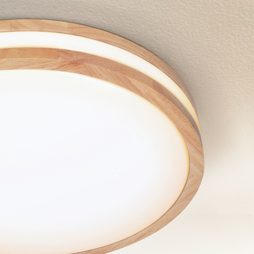 Brilagi - LED Stmívatelné stropní svítidlo MOLINA LED/48W/230V 3000-6500K dub pr. 38 cm + dálkové ovládání