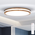 BRILAGI - LED Stmívatelné stropní svítidlo MOLINA LED/72W/230V 3000-6500K dub pr. 78 cm + dálkové ovládání