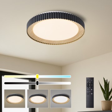 Brilagi - LED Stmívatelné stropní svítidlo NEXO LED/48W/230V 3000-6000K černá pr. 43 cm + dálkové ovládání