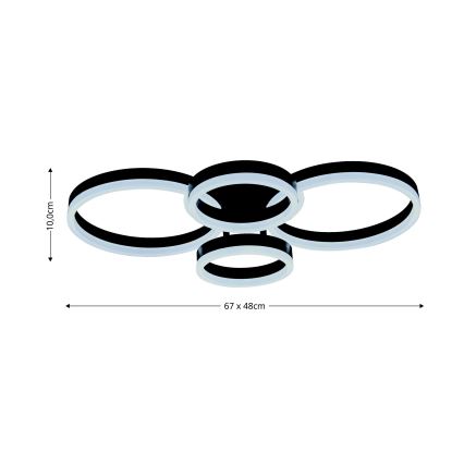 Brilagi - LED Stmívatelné stropní svítidlo ORBITS LED/49W/230V 3000/4000/6000K + dálkové ovládání