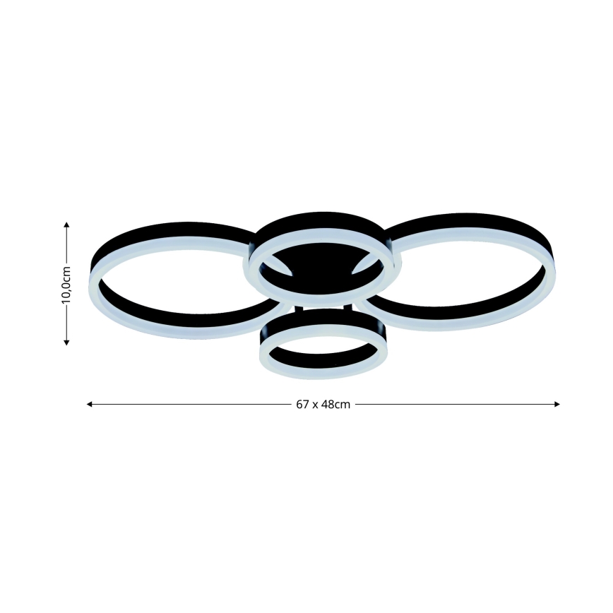Brilagi - LED Stmívatelné stropní svítidlo ORBITS LED/49W/230V 3000/4000/6000K + dálkové ovládání