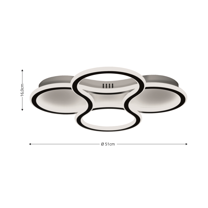 Brilagi - LED Stmívatelné stropní svítidlo ORELLI LED/53W/230V 3000/4000/6000K + dálkové ovládání