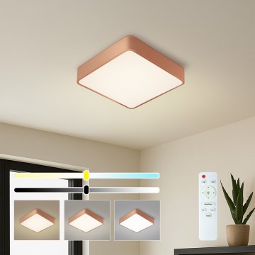 Brilagi - LED Stmívatelné stropní svítidlo POOL LED/36W/230V 3000-6000K 40x40 cm bronzová + dálkové ovládání