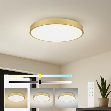 Brilagi - LED Stmívatelné stropní svítidlo POOL SMART LED/100W/230V 3000-6000K 80 cm zlatá Wi-Fi Tuya + dálkové ovládání