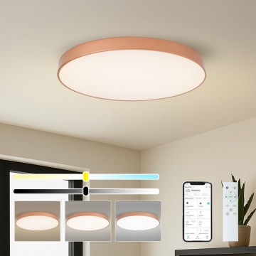Brilagi - LED Stmívatelné stropní svítidlo POOL SMART LED/100W/230V 3000-6000K pr. 80 cm Wi-Fi Tuya bronzová + dálkové ovládání
