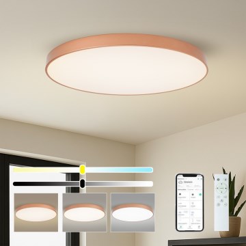 BRILAGI - LED Stmívatelné stropní svítidlo POOL SMART LED/128W/230V 100 cm 3000-6000K Wi-Fi Tuya bronzová + dálkové ovládání