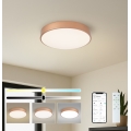 Brilagi - LED Stmívatelné stropní svítidlo POOL SMART LED/48W/230V 3000-6000K pr. 40 cm Wi-Fi Tuya bronzová + dálkové ovládání
