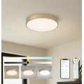 Brilagi - LED Stmívatelné stropní svítidlo POOL SMART LED/48W/230V 3000-6000K pr. 40 cm Wi-Fi Tuya zlatá + dálkové ovládání