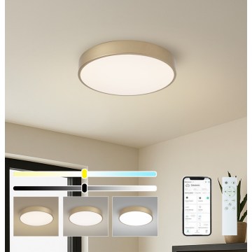 Brilagi - LED Stmívatelné stropní svítidlo POOL SMART LED/48W/230V 3000-6000K pr. 40 cm Wi-Fi Tuya zlatá + dálkové ovládání