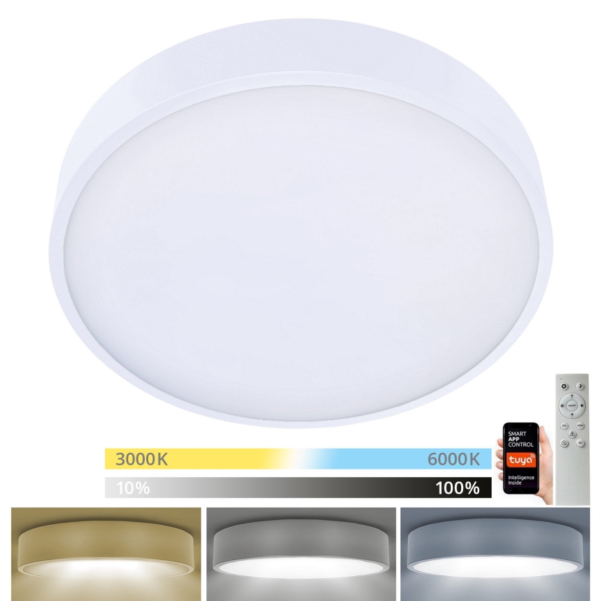 Brilagi - LED Stmívatelné stropní svítidlo POOL SMART LED/48W/230V 40 cm 3000-6000K Wi-Fi Tuya + dálkové ovládání bílá