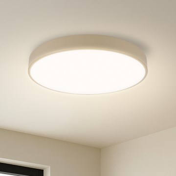 Brilagi - LED Stmívatelné stropní svítidlo POOL SMART LED/48W/230V pr. 40 cm Wi-Fi Tuya béžová + dálkové ovládání