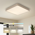 Brilagi - LED Stmívatelné stropní svítidlo POOL SQUARE LED/36W/230V 3000-6000K 40x40 cm béžová + dálkové ovládání