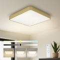 Brilagi - LED Stmívatelné stropní svítidlo POOL SQUARE LED/36W/230V 3000-6000K 40x40 cm zlatá + dálkové ovládání
