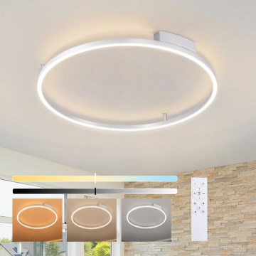 Brilagi - LED Stmívatelné stropní svítidlo PORTOFINO LED/60W/230V 3000-6000K pr. 80 cm stříbrná + dálkové ovládání