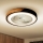 Brilagi - LED Stmívatelné stropní svítidlo s ventilátorem LED/30W/230V 3000-6500K pr. 50 cm černá/dub + dálkové ovládání