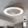 Brilagi - LED Stmívatelné stropní svítidlo s ventilátorem LED/38W/230V 3000-6500K 3000-6500K pr. 50 cm šedá/dub + dálkové ovládání