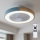 Brilagi - LED Stmívatelné stropní svítidlo s ventilátorem LED/38W/230V 3000-6500K pr. 50 cm modrá/dub + dálkové ovládání