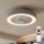 Brilagi - LED Stmívatelné stropní svítidlo s ventilátorem LED/38W/230V 3000-6500K pr. 50 cm šedá + dálkové ovládání
