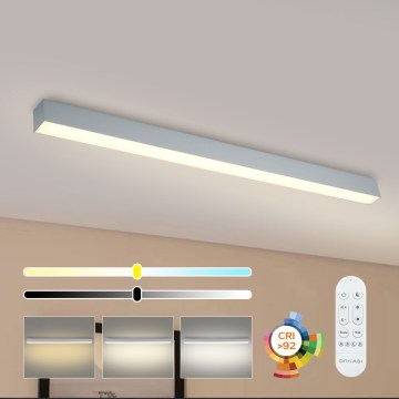 Brilagi - LED Stmívatelné stropní svítidlo SLEEKLINE SMART LED/40W/230V 3000-6000K Wi-Fi Tuya stříbrná + dálkové ovládání