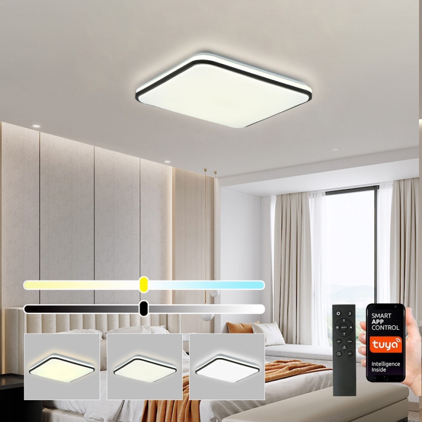 Brilagi - LED Stmívatelné stropní svítidlo SMART LED/36W/230V 3000-6000K 45x45 cm Wi-Fi Tuya + dálkové ovládání