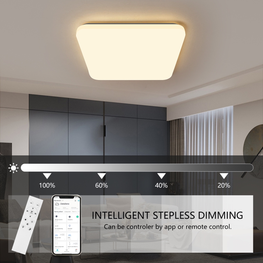 Brilagi - LED Stmívatelné stropní svítidlo SMART LED/36W/230V 2700-6500K Wi-Fi Tuya + dálkové ovládání