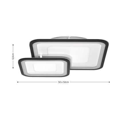 Brilagi - LED Stmívatelné stropní svítidlo TANDORA LED/49W/230V 3000/4000/6000K + dálkové ovládání