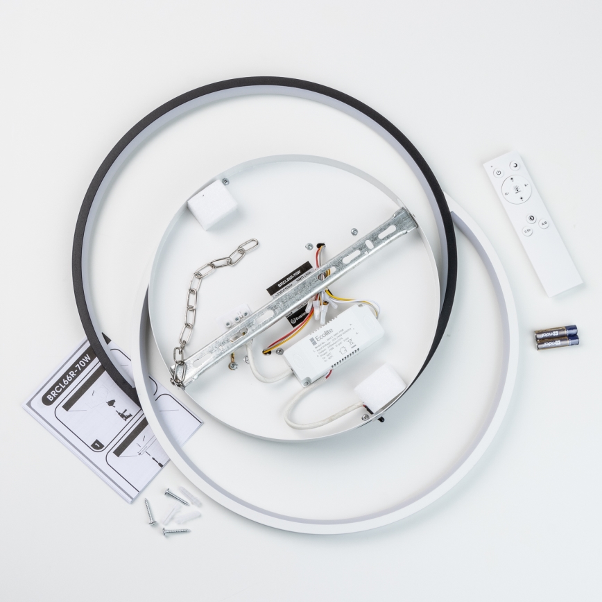 Brilagi - LED Stmívatelné stropní svítidlo VELO XL LED/83W/230V 3000-6500K 46,7x59,5 cm + dálkové ovládání