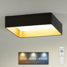 Brilagi - LED Stmívatelné stropní svítidlo VELVET SQUARE LED/24W/230V 3000/4000/6500K + dálkové ovládání šedá