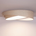 Brilagi - LED Stmívatelné stropní svítidlo VELVET TWIST LED/36W/230V 3000-6000K pr. 65 cm Wi-Fi Tuya Beacon béžová + dálkové ovládání