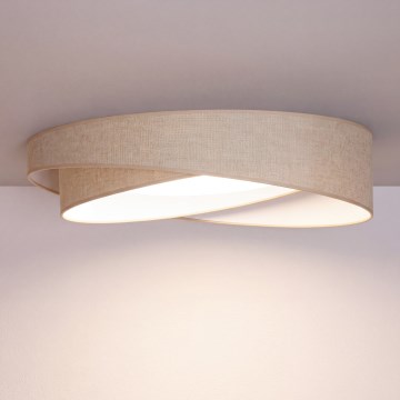 Brilagi - LED Stmívatelné stropní svítidlo VELVET TWIST LED/36W/230V 3000-6000K pr. 65 cm Wi-Fi Tuya Beacon béžová + dálkové ovládání