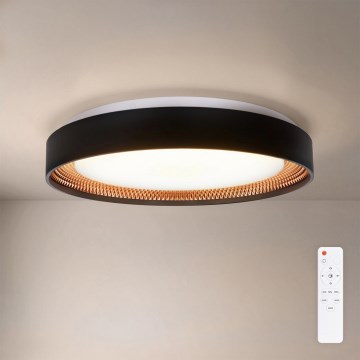 Brilagi - LED Stmívatelné stropní svítidlo WALDO LED/48W/230V 3000-6500K pr. 40 cm černá/zlatá + dálkové ovládání