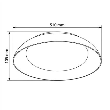 Brilagi - LED Stmívatelné stropní svítidlo ALVA LED/48W/230V 3000-6500K pr. 51 cm bílá + dálkové ovládání