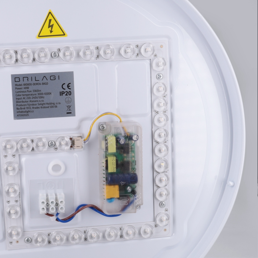 Brilagi - LED Stmívatelné stropní svítidlo ALVA LED/48W/230V 3000-6500K pr. 51 cm černá + dálkové ovládání