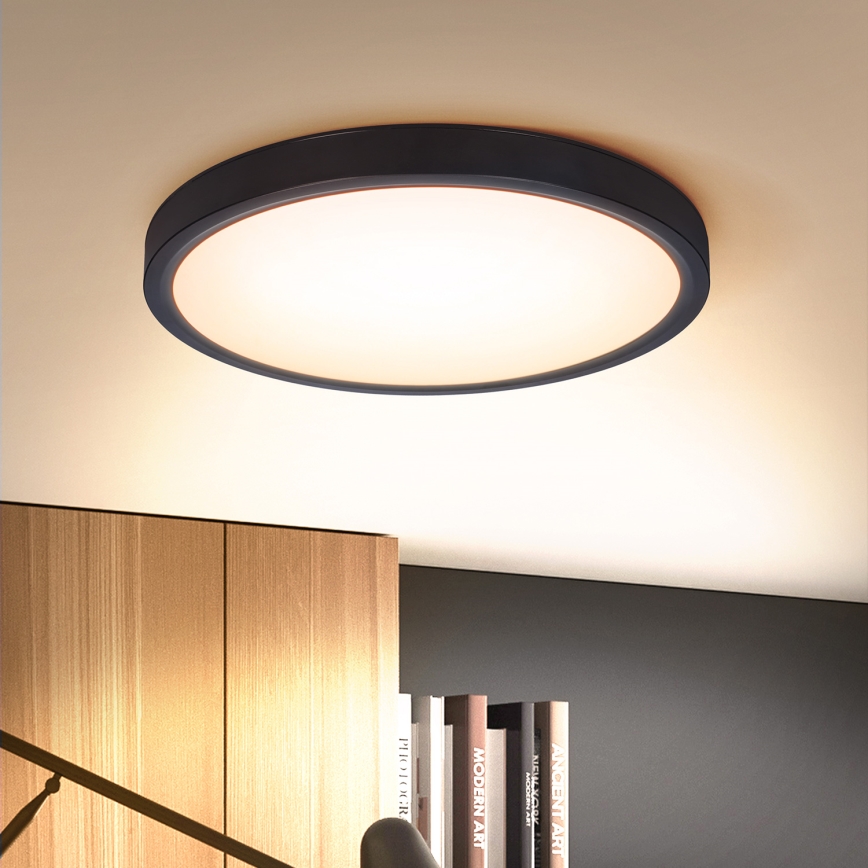 Brilagi - LED Stmívatelné stropní svítidlo ESTELA LED/36W/230V 3000-6500K ø 30 cm černá + dálkové ovládání
