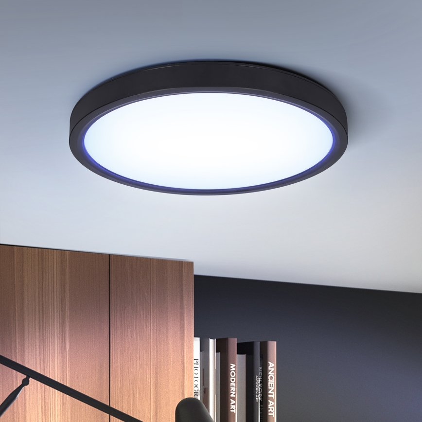 Brilagi - LED Stmívatelné stropní svítidlo ESTELA LED/36W/230V 3000-6500K ø 30 cm černá + dálkové ovládání