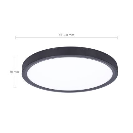 Brilagi - LED Stmívatelné stropní svítidlo ESTELA LED/36W/230V 3000-6500K ø 30 cm černá + dálkové ovládání