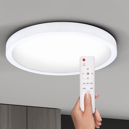 Brilagi - LED Stmívatelné stropní svítidlo ESTELA LED/48W/230V 3000-6500K pr. 40 cm bílá + dálkové ovládání