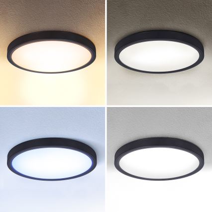 Brilagi - LED Stmívatelné stropní svítidlo ESTELA LED/48W/230V 3000-6500K pr. 40 cm černá + dálkové ovládání
