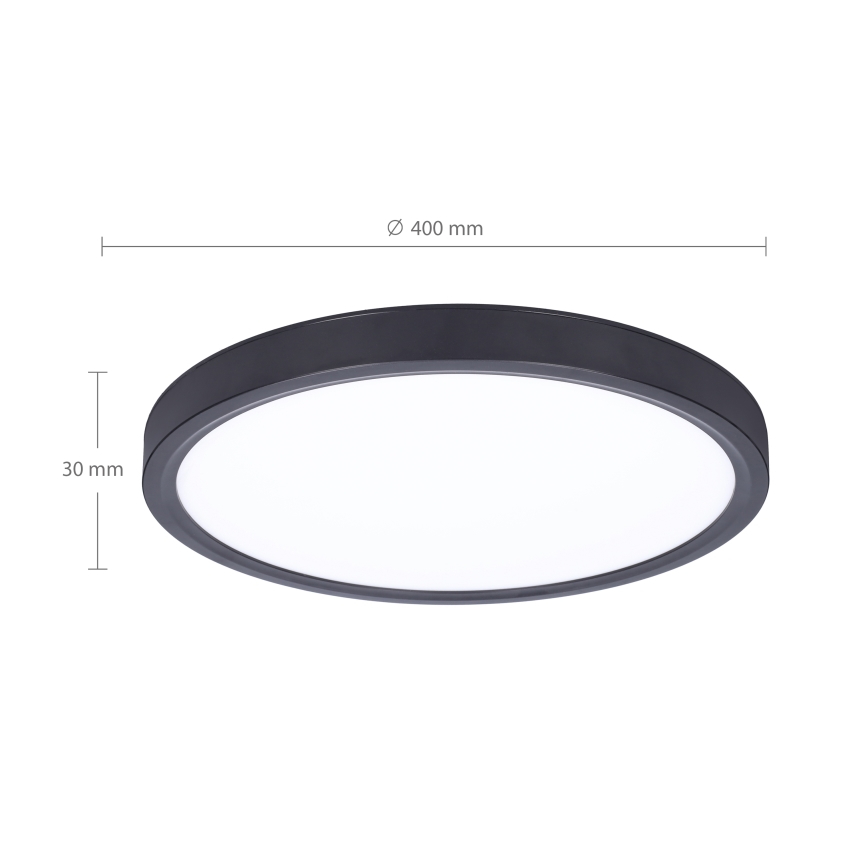 Brilagi - LED Stmívatelné stropní svítidlo ESTELA LED/48W/230V 3000-6500K pr. 40 cm černá + dálkové ovládání