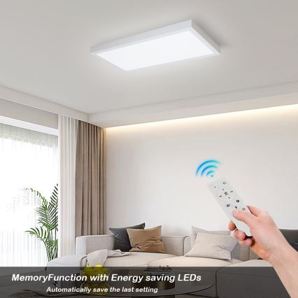 Brilagi - LED Stmívatelné koupelnové stropní svítidlo FRAME SMART LED/30W/230V 30x60 cm 3000-6000K IP44 bílá + dálkové ovládání