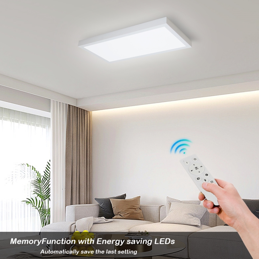 Brilagi - LED Stmívatelné koupelnové stropní svítidlo FRAME SMART LED/30W/230V 30x60 cm 3000-6000K IP44 bílá + dálkové ovládání