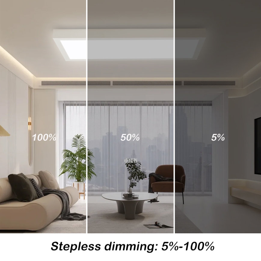 Brilagi - LED Stmívatelné koupelnové stropní svítidlo FRAME SMART LED/30W/230V 30x60 cm 3000-6000K IP44 bílá + dálkové ovládání