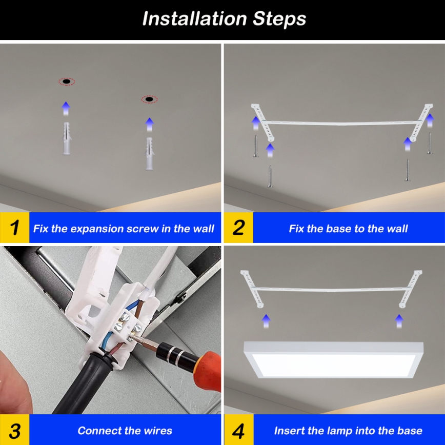 Brilagi - LED Stmívatelné koupelnové stropní svítidlo FRAME SMART LED/30W/230V 30x60 cm 3000-6000K IP44 bílá + dálkové ovládání