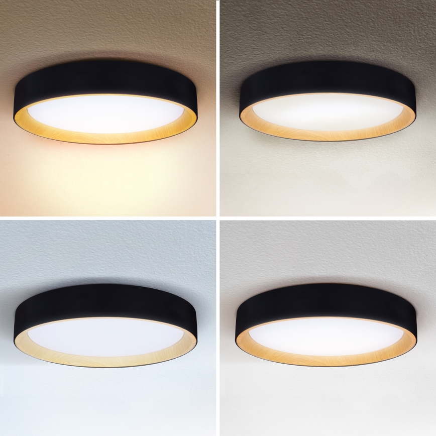 Brilagi - LED Stmívatelné stropní svítidlo LARIOS LED/60W/230V 3000-6500K pr. 49 cm černá + dálkové ovládání