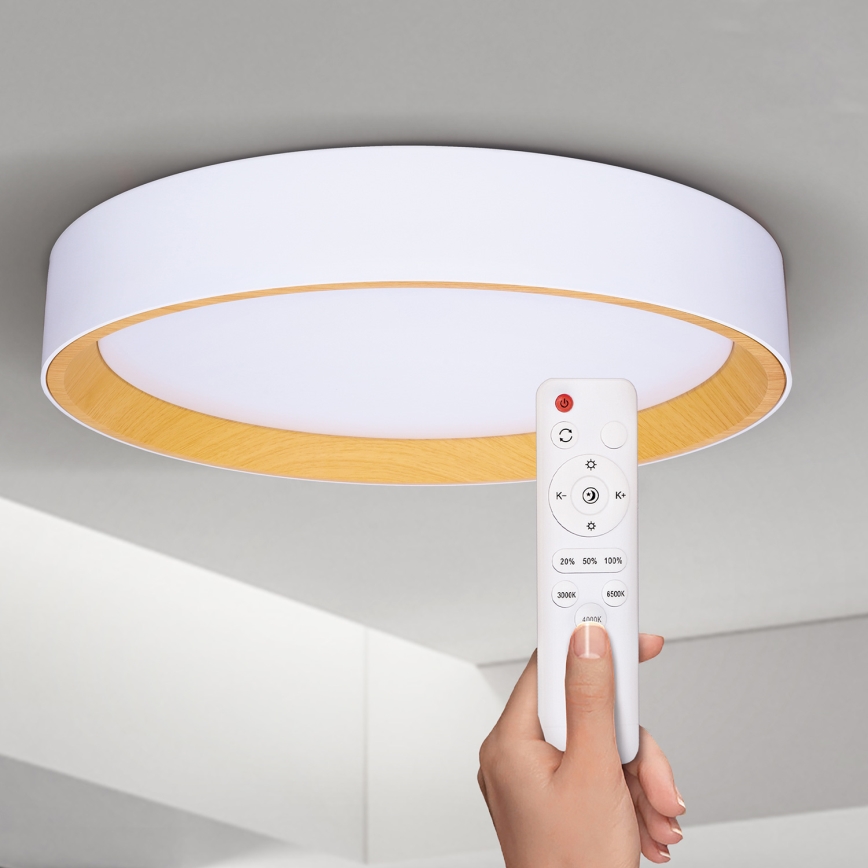 Brilagi - LED Stmívatelné stropní svítidlo LARIOS LED/60W/230V 3000-6500K ø 49 cm bílá + dálkové ovládání