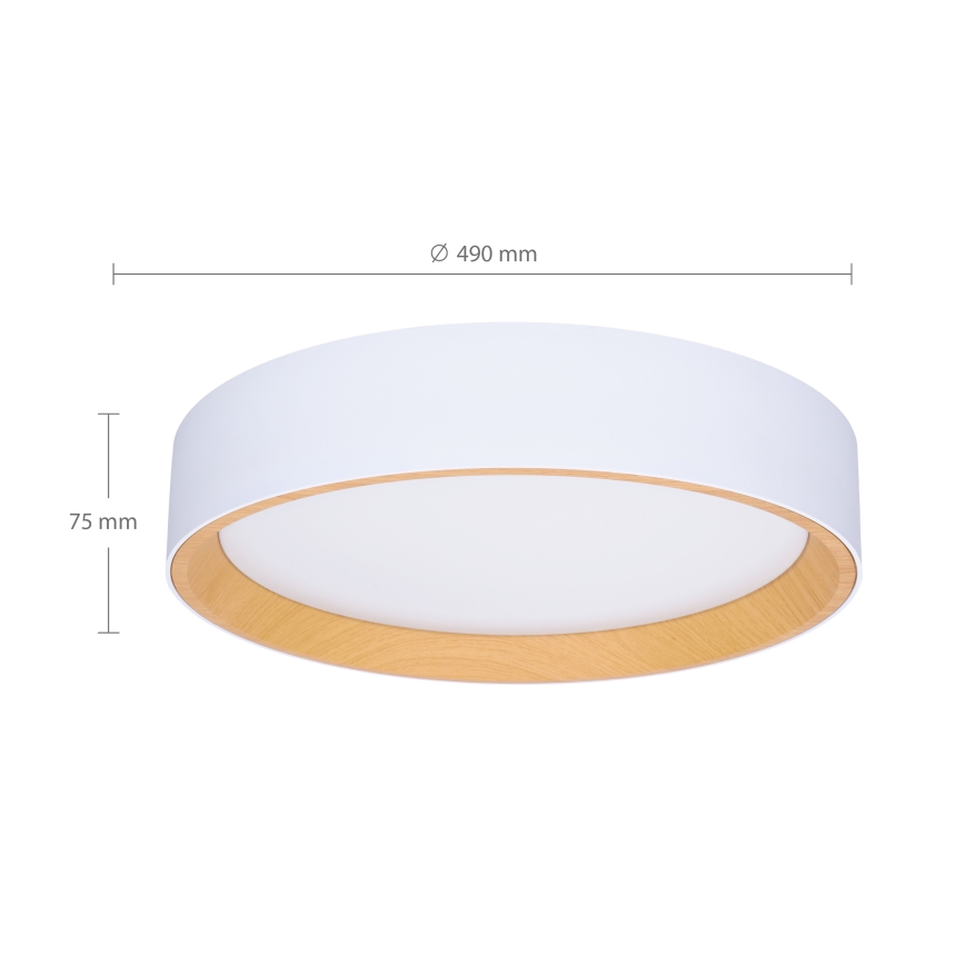 Brilagi - LED Stmívatelné stropní svítidlo LARIOS LED/60W/230V 3000-6500K ø 49 cm bílá + dálkové ovládání