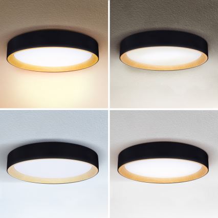 Brilagi - LED Stmívatelné stropní svítidlo LARIOS LED/60W/230V 3000-6500K ø 49 cm černá + dálkové ovládání