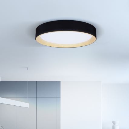 Brilagi - LED Stmívatelné stropní svítidlo LARIOS LED/60W/230V 3000-6500K ø 49 cm černá + dálkové ovládání