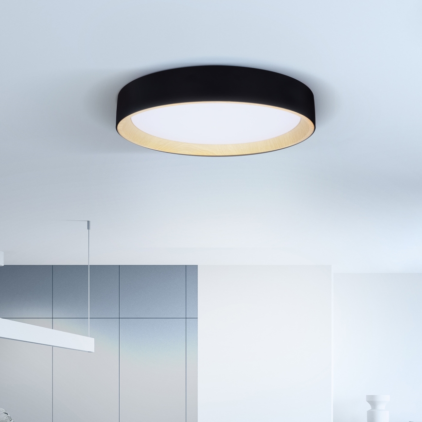 Brilagi - LED Stmívatelné stropní svítidlo LARIOS LED/60W/230V 3000-6500K ø 49 cm černá + dálkové ovládání