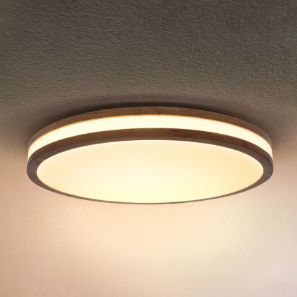 Brilagi - LED Stmívatelné stropní svítidlo MOLINA LED/72W/230V 3000-6500K dub pr. 78 cm + dálkové ovládání